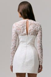 Bijou | White Lace Long-Sleeve Mini Dress